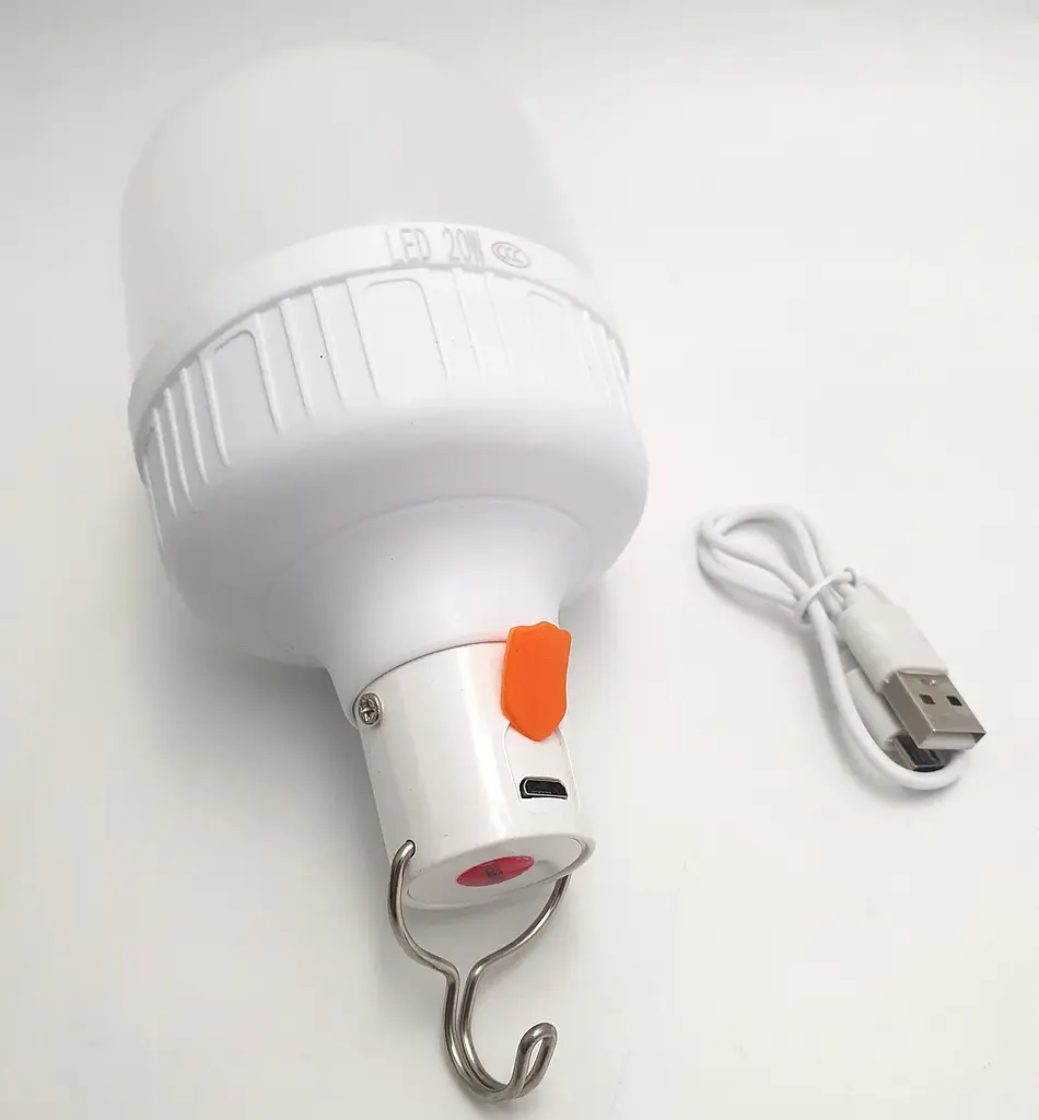 Акумуляторна кемпінгова LED лампа 20W світильник з гачком USB зарядка ліхтар світильник BL 1821 - фото 4