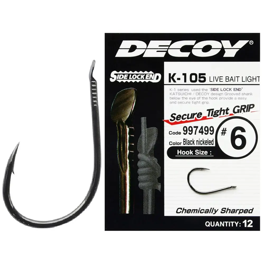 Гачок Decoy K-105 Live Bait Light 6 (12 шт/уп)