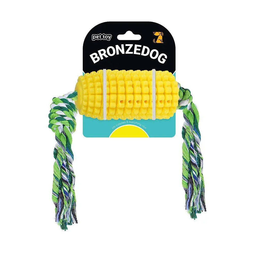 Іграшка для собак Bronzedog PetFun Кукурудза з канатом - фото 2