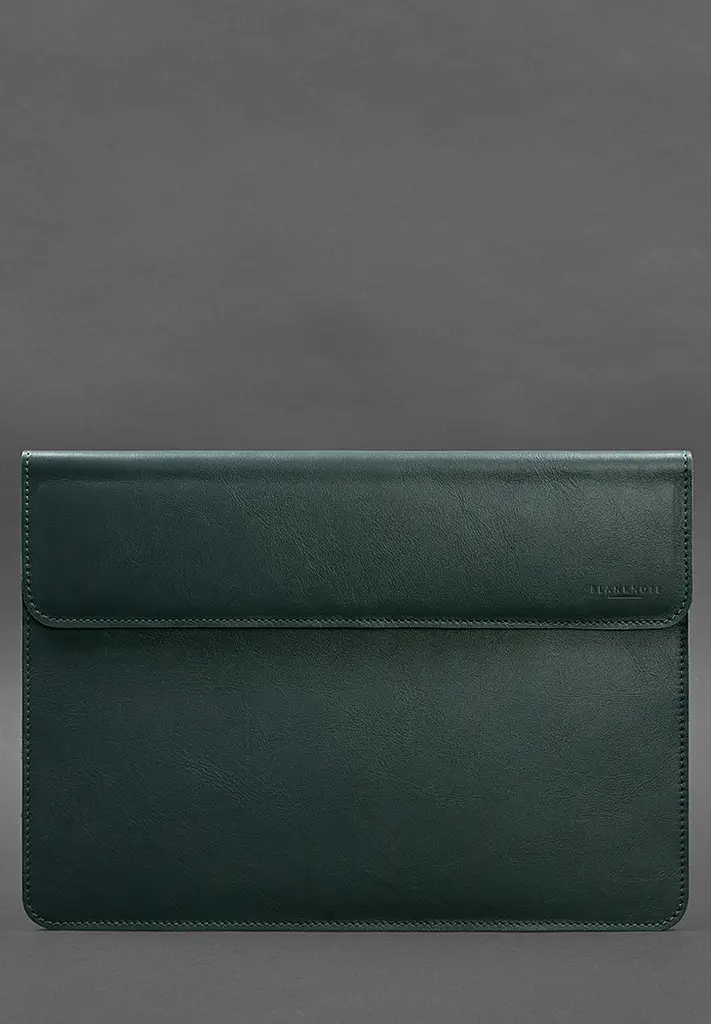 Шкіряний чохол-конверт BlankNote на магнітах для MacBook Pro 16" Зелений - фото 2
