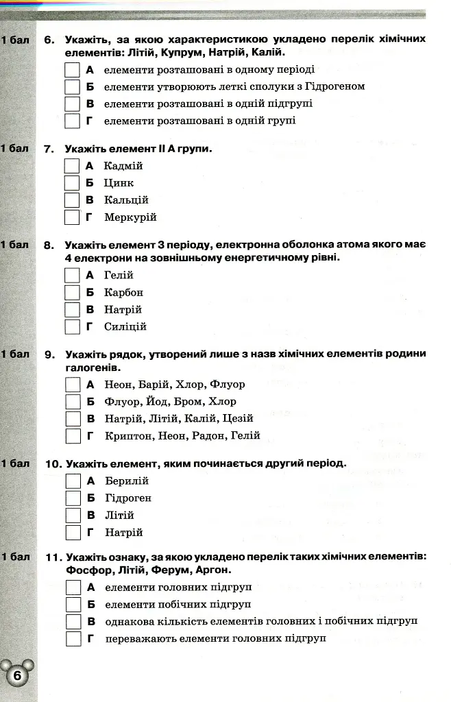 Хімія 8 клас. Зошит для контрольних та практичних робіт - фото 3