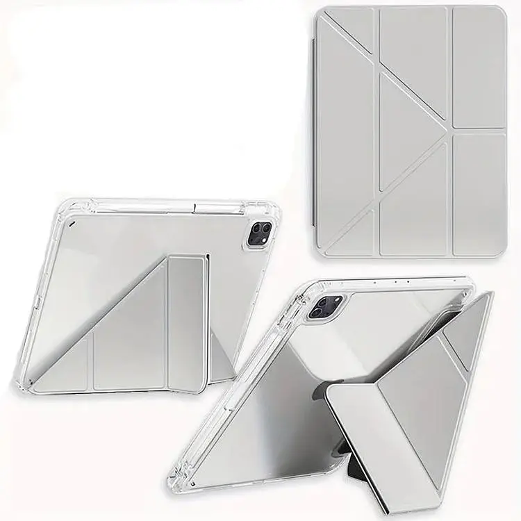 Обложка BeCover Ultra Slim Origami Transparent с креплением Apple iPad Pro 11" M4 2024 Gray (711690) - фото 3