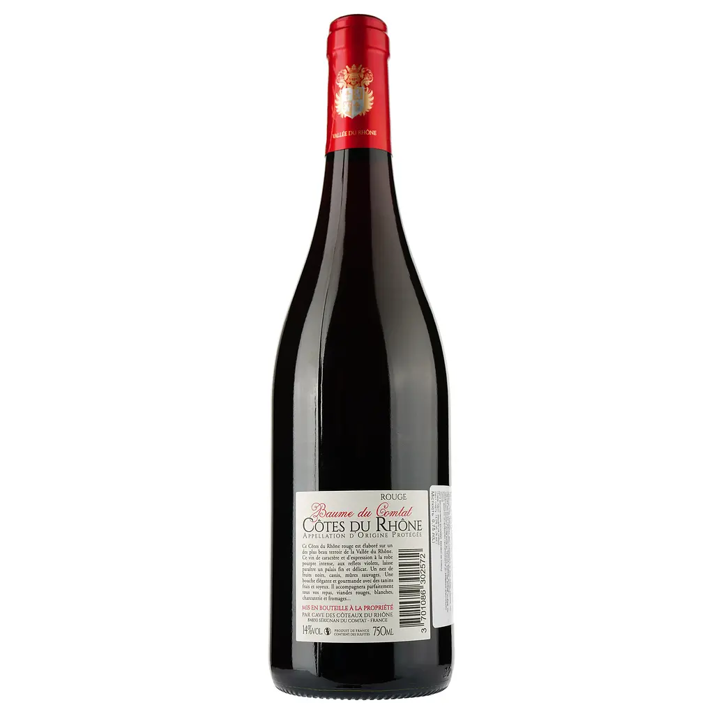 Вино Baume du Comtat Rouge AOP Cotes du Rhone, червоне, сухе, 0,75 л - фото 2