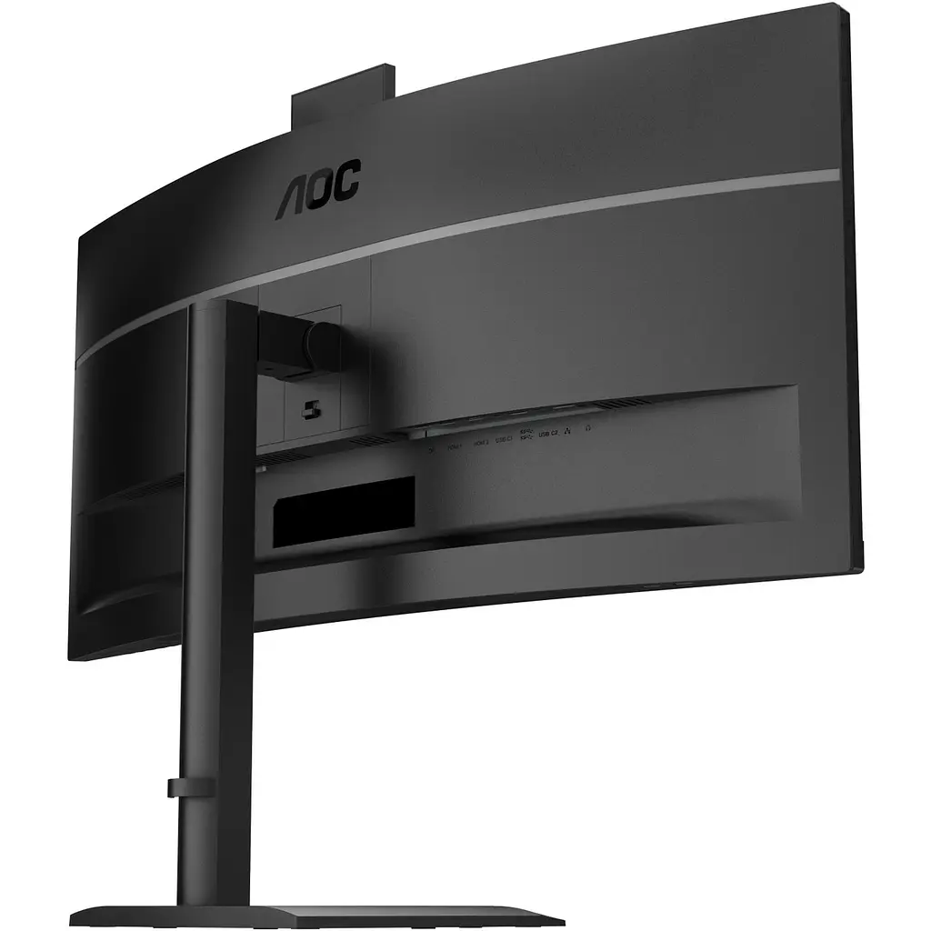 Монітор TFT 34 AOC CU34E4CW, WQHD, VA, 120Гц, ізогн., 2xHDMI, DP, USB-C, RJ-45, USB-hub, cam, HAS, кільк., чорний - фото 5