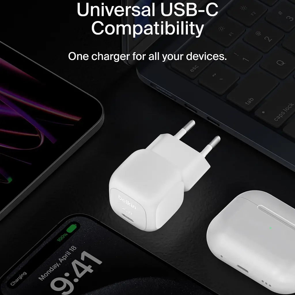 Мережевий зарядний пристрій Belkin Boost Up Charge 20W White (WCA009KQWH) [158897] - фото 7