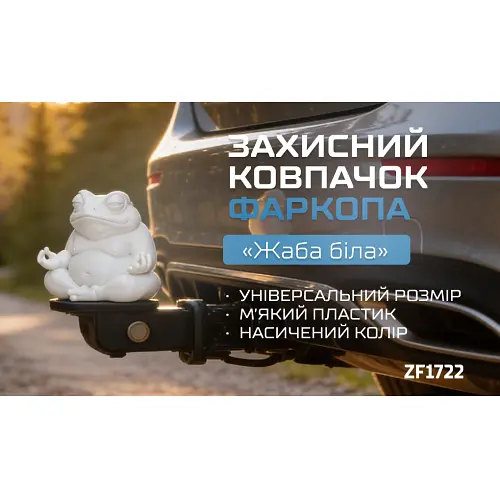 Захисний ковпачок фаркопа Жаба біла - фото 6