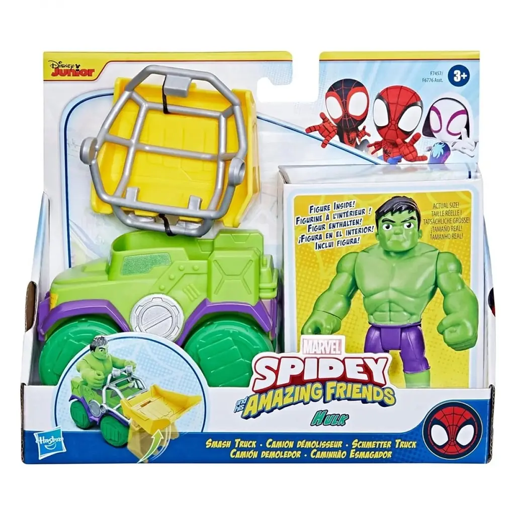 Набір іграшковий Hasbro Spidey And His Amazing Friends Hulk Smash Truck (F6776_F7457) - фото 3