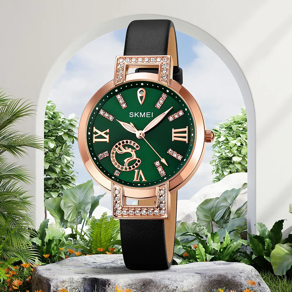 Наручные часы женские 1977GNBK Green-Black Skmei acs0030445 - фото 5