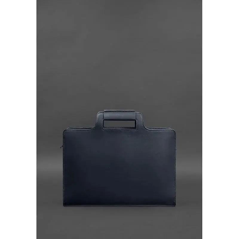 Сумка для ноутбука та документів BlankNote Жіноча шкіряна 15 Dark Blue (BN-BAG-36-navy-Blue) - фото 5