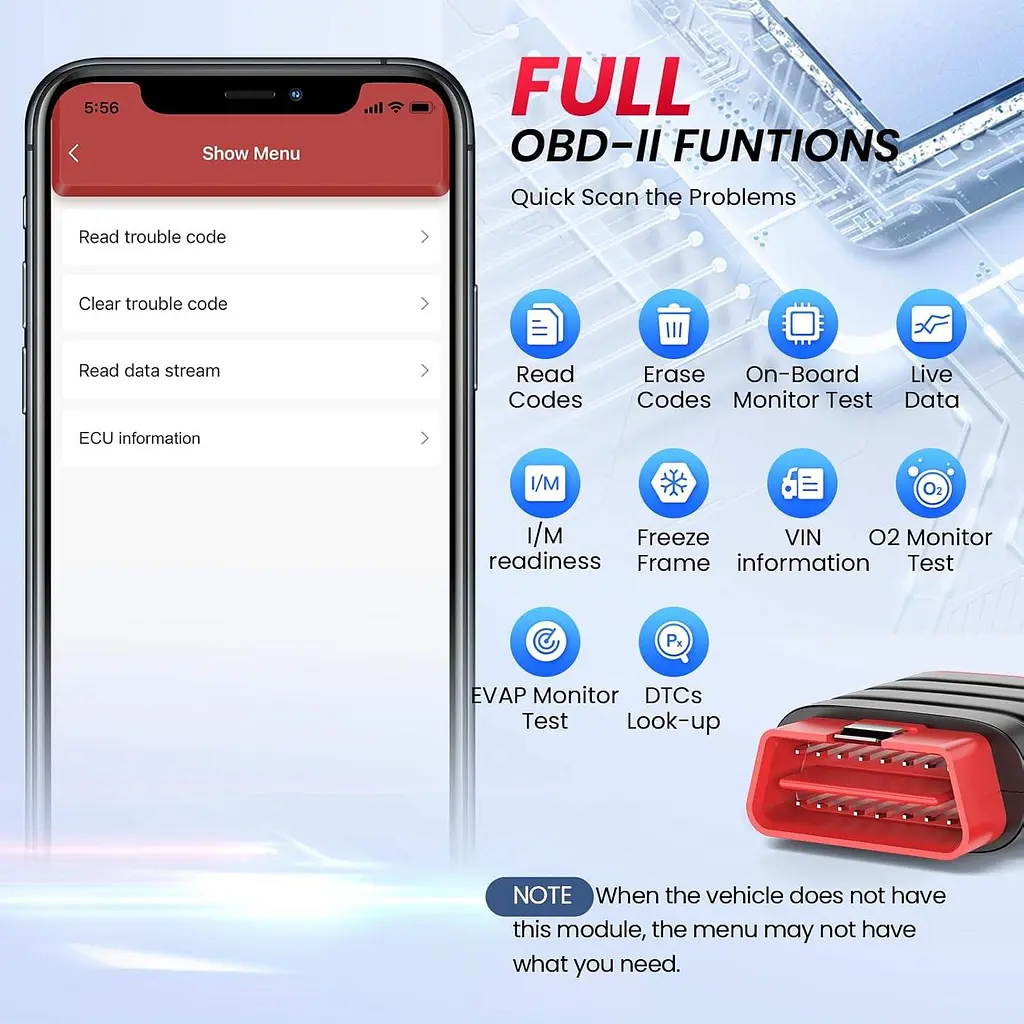 Універсальний автосканер Мультимарочний OBD2 Thinkcar ThinkDiag Mini Професійний діагностичний автомобільний сканер ОБД2, EOBD, ELM327 (19804) - фото 9