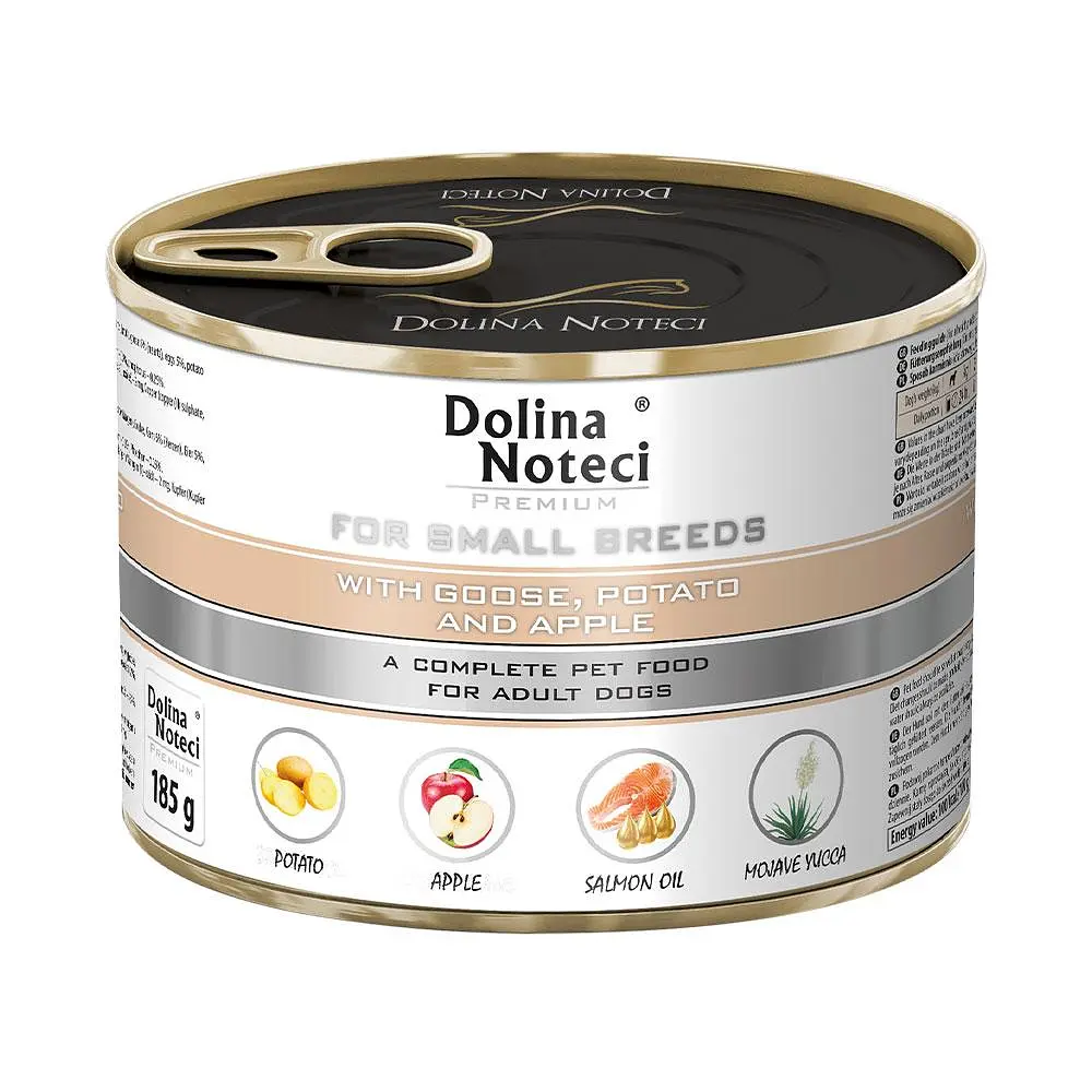 Вологий корм для собак маленьких порід Dolina Noteci Premium з гусем, картоплею та яблуком 185 г