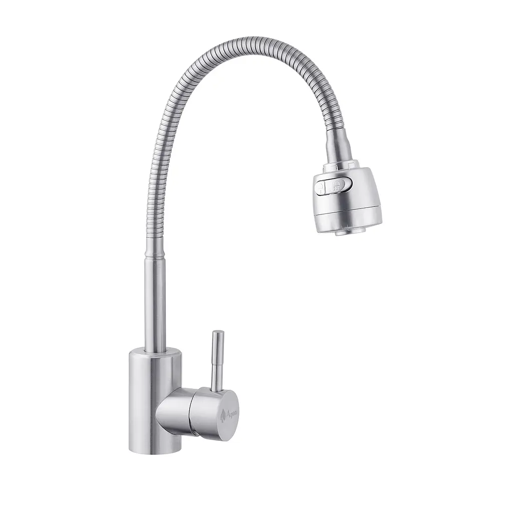 Змішувач для кухні Agua з гнучким виливом Acero-INOX035-2 (CV023291)