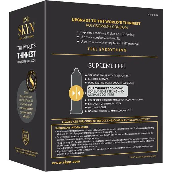 Презервативи SKYN Supreme Feel 30 шт – ультратонкі, без латексу, з максимальним зволоженням - фото 6