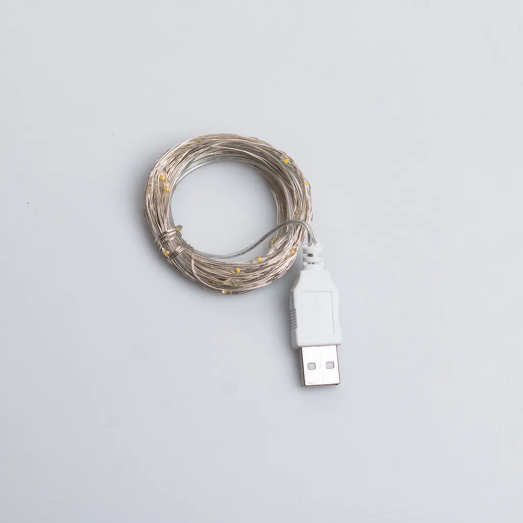 Гірлянда Роса 100 LED довжина 10 м від USB, жовтий GarlandoPro USB100L10MWY - фото 7