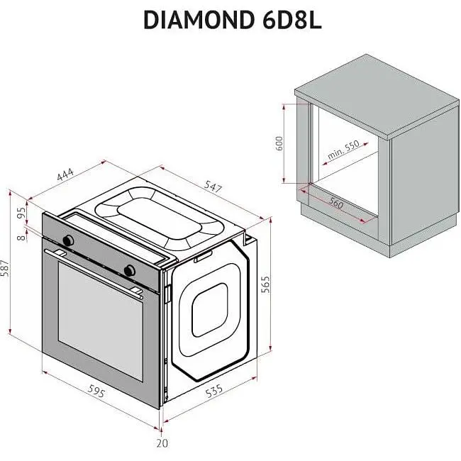 Духова шафа Perfelli Diamond 6D8L Bianco - фото 15