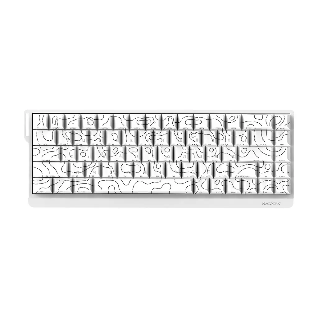 Клавіатура Ajazz NacodeX NK68 V2 Red Switch LED USB UA White (NK68-V2-R-S-W) - фото 3