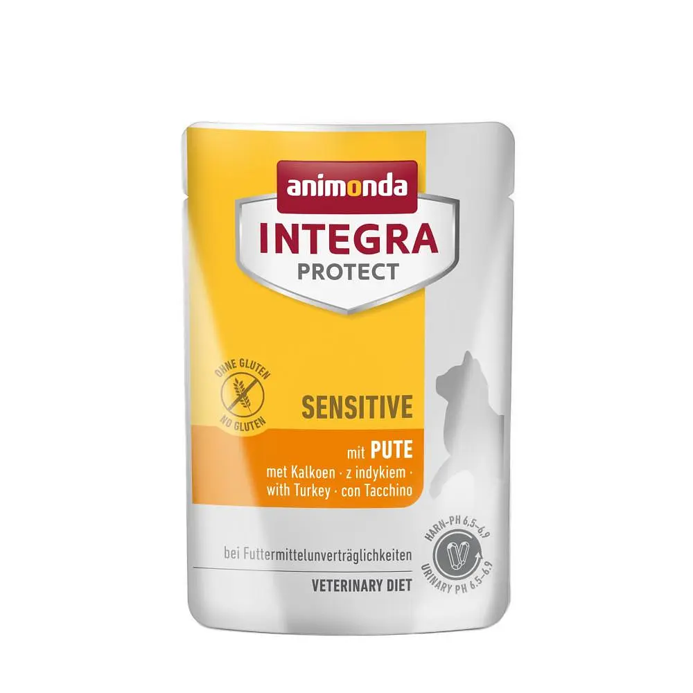 Ветеринарний вологий корм для кішок Integra Protect Sensitive з харчовою непереносимістю з індичкою 85 г (арт.86720IPR)