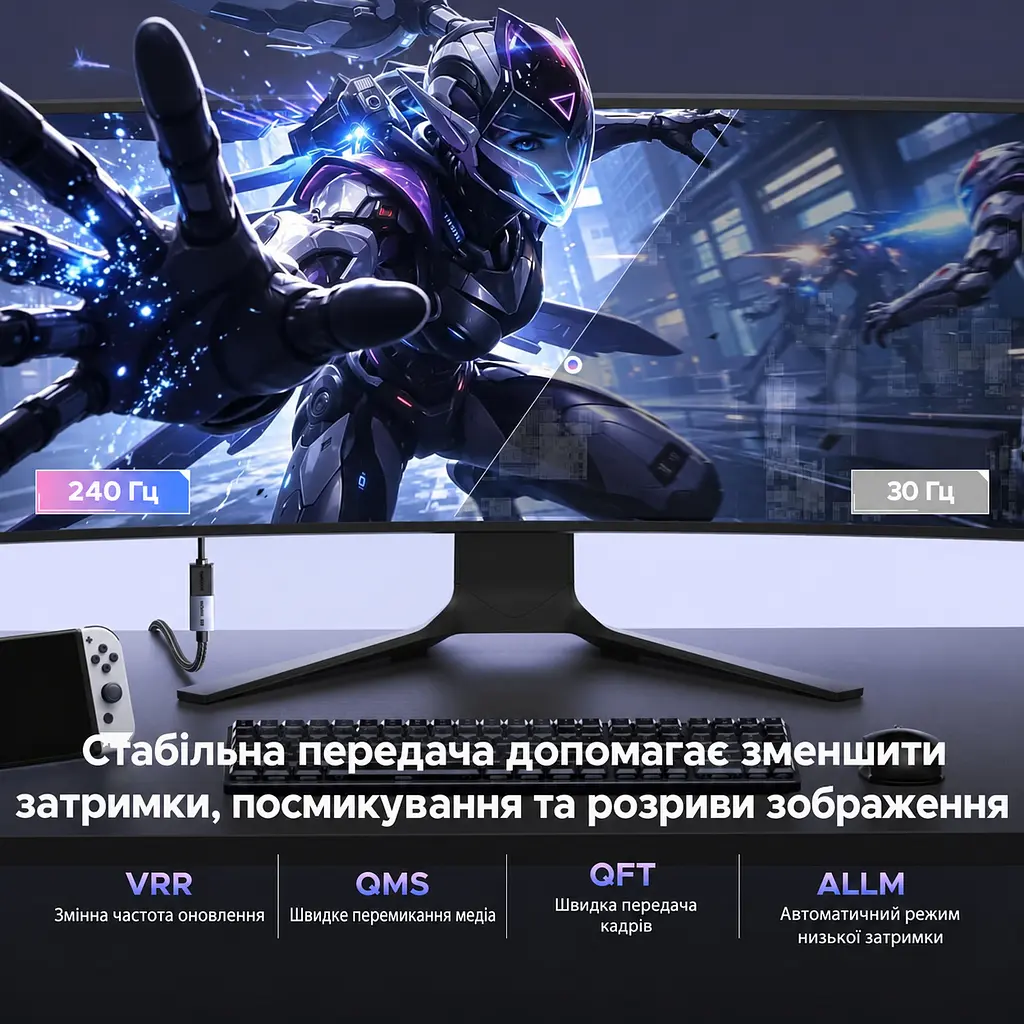Кабель-подовжувач HDMI UGREEN HD165 8K 0,15 м чорний (15518) - фото 7