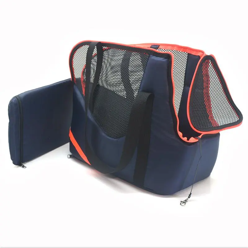 Сумка-переноска Zoo-hunt для кошек и мелких собак Спорт синяя №1 23х40х34 см - фото 4