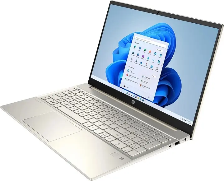 Ноутбук HP Pavilion 15-eh1057ua 15.6' FHD IPS AG, AMD R5-5500U, 16GB, F512GB, UMA, Win11, золотистий (826M1EA) - фото 2