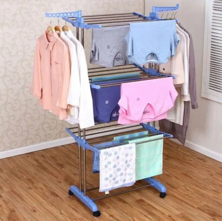 Багатоярусна сушарка для білизни, речей, одягу Garment rack with wheels складана - фото 8