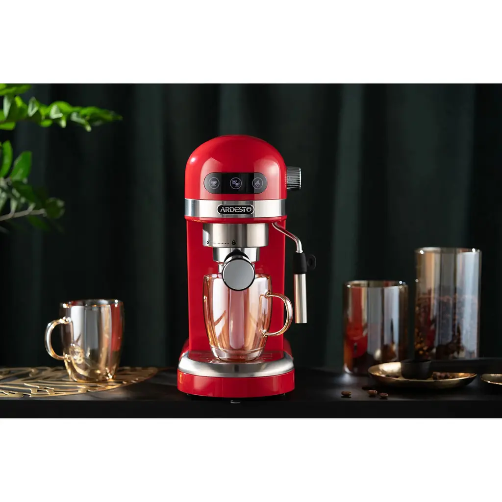 Кавоварка Ardesto YCM-E1501 еспресо рожкова 1.4 л 1350 Вт червона - фото 6