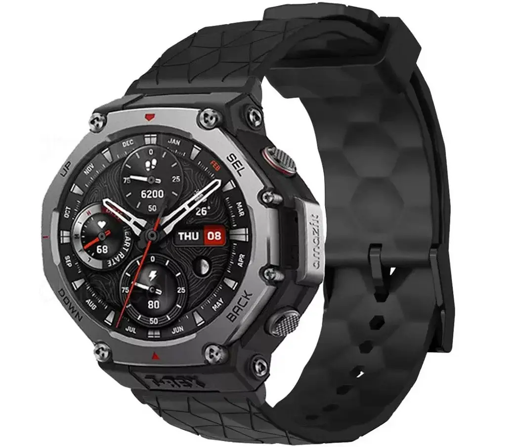 Ремінець Primolux Dimond силіконовий для годинника Xiaomi Amazfit T-Rex 3 (W2323GL2N) - Black - фото 2