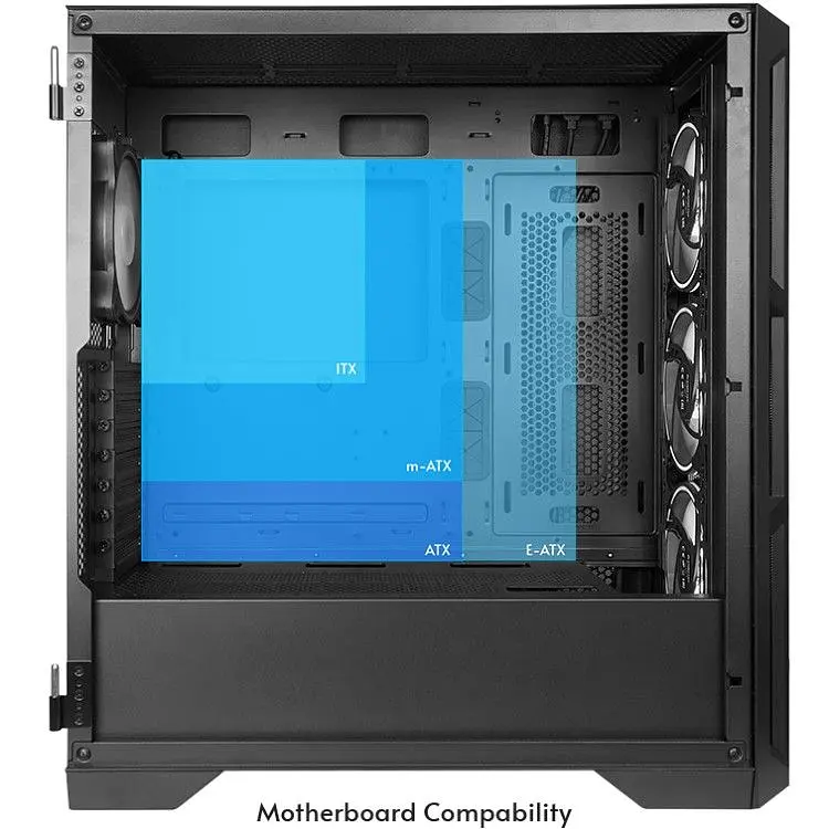 Корпус Chieftec APEX GA-01B-TG-OP 4x120 мм A-RGB, USB-C, E-ATX, без БЖ, Black (GA-01B-TG-OP) - фото 3