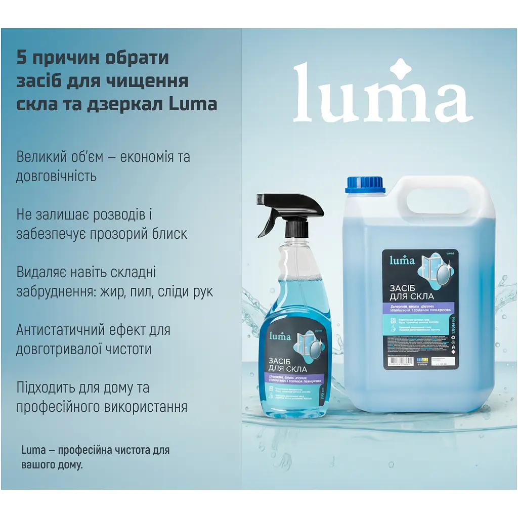 Засіб для миття скла Luma 5 л (LM-50) - фото 7