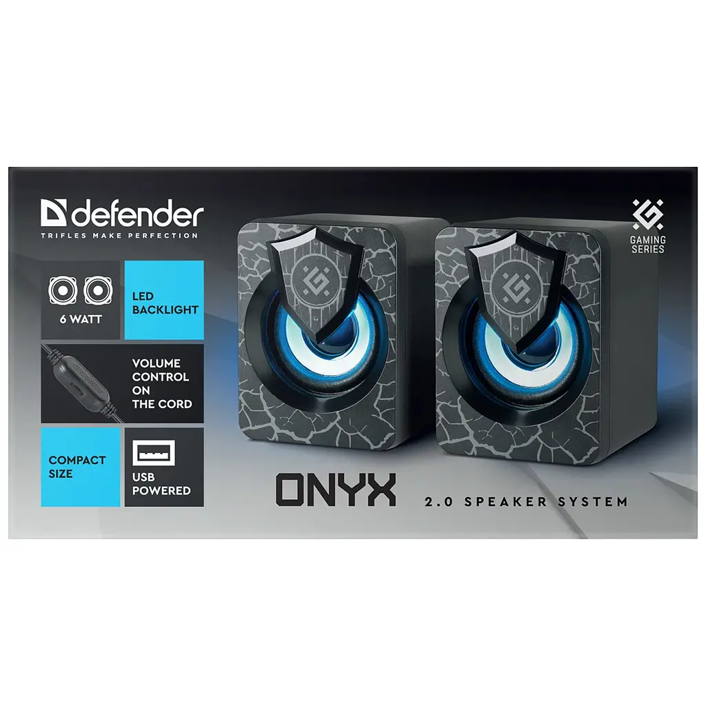 Акустична система Defender Onyx Led USB, чорна (65038) - фото 5