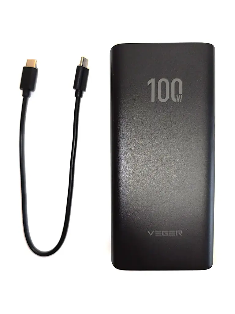 Павербанк Veger 20000mAh 74Wh Li-Pol, USB-A+USB-C PD 100W, вхід Type-C 45W, швидка зарядка, індикатор, power bank - фото 6