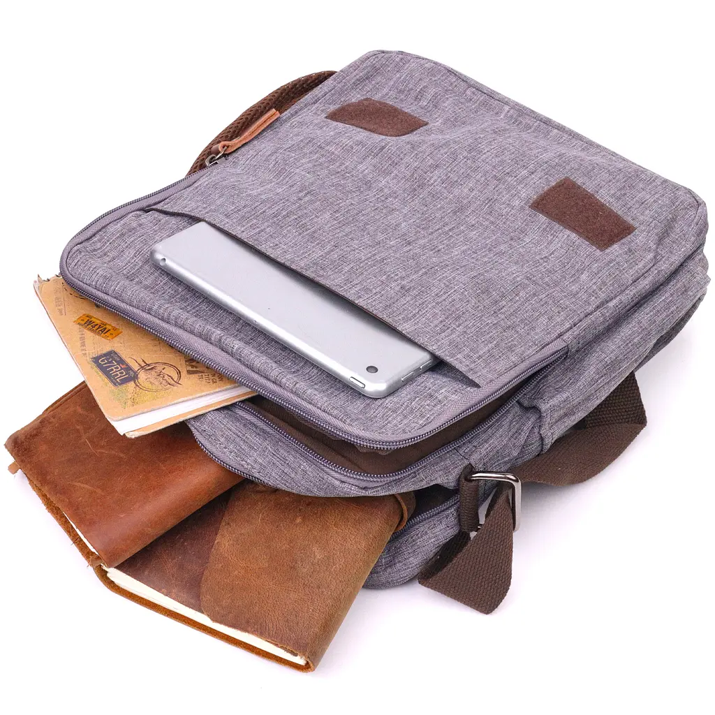 Сумка через плечо из текстиля мужская Vintage 15х32х8 см sum0021450 - фото 7