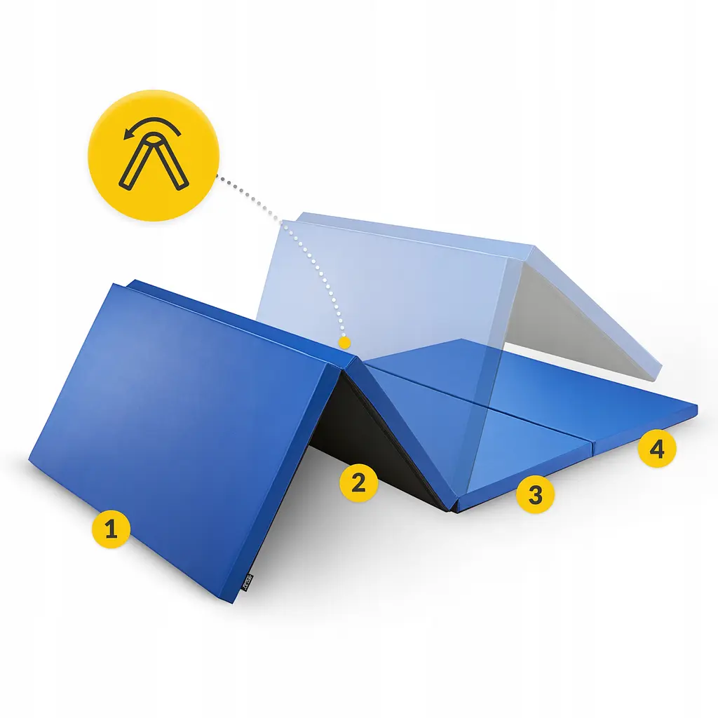 Мат гімнастичний складаний 4FIZJO XL 240 x 120 x 5 см Blue (P-5907739319715) - фото 6
