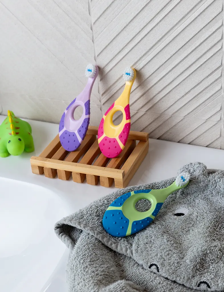 Детская зубная щетка Jordan Step By Step Extra Soft от 0 - 2 лет сиреневая с фиолетовым (6220100) - фото 8