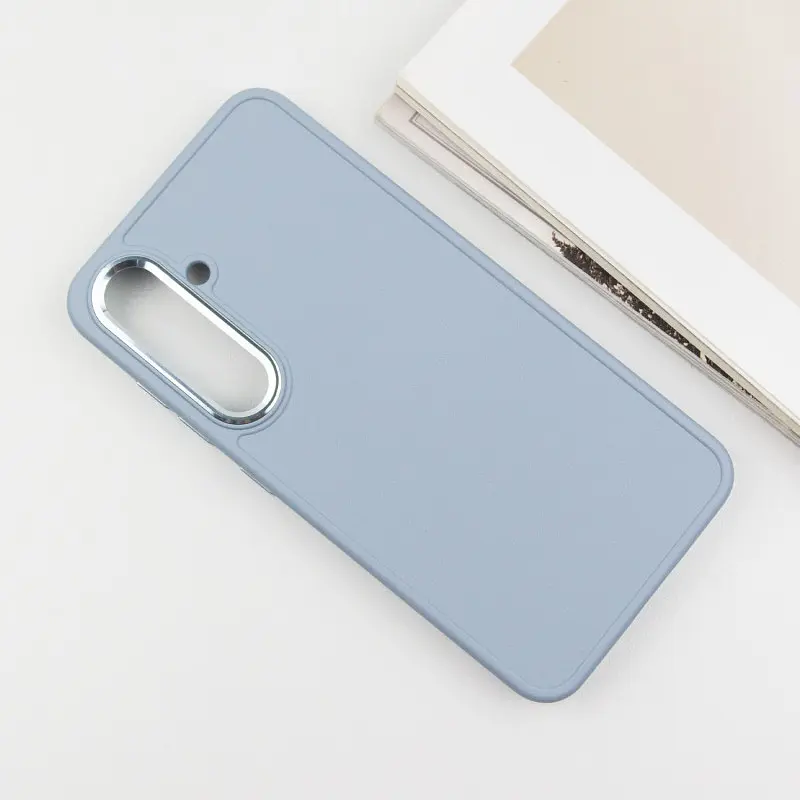 TPU чохол Bonbon Metal Style для Samsung Galaxy S24 / S25 Блакитний / Mist blue - фото 3