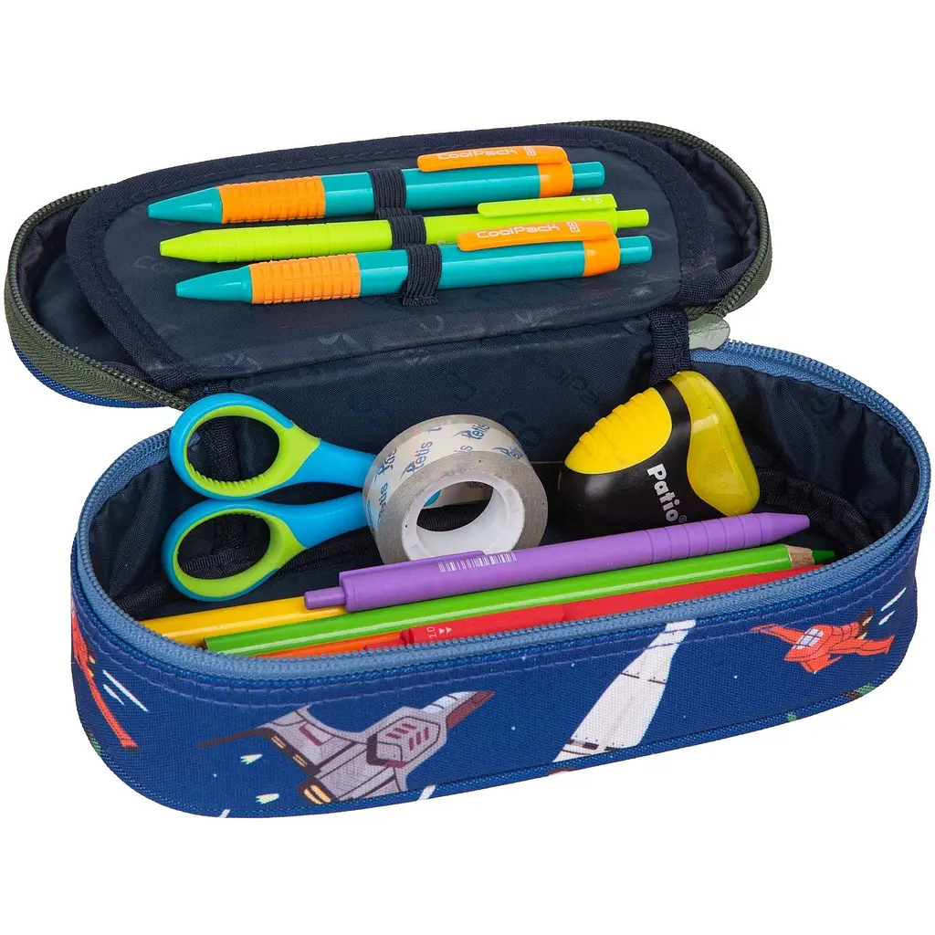 Пенал на молнии CoolPack Campus Space Adventure, с органайзером для ручек, 23х9х5 см (F062764) - фото 2