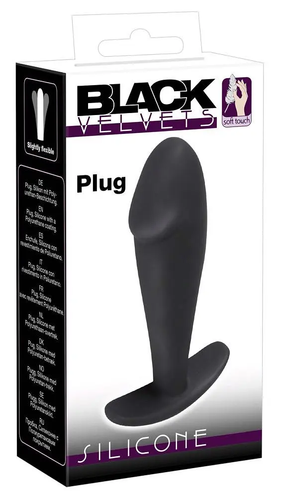 Анальна пробка Orion Black Velvets Butt Plug 10 см (чорний) - фото 2