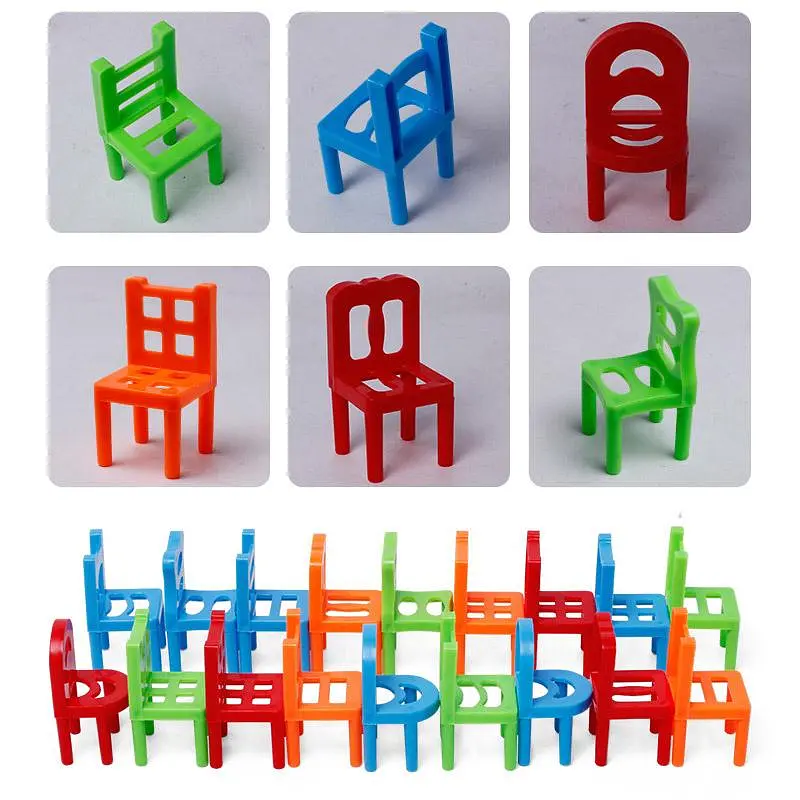 Настільна інтерактивна гра Ummi 301 Balance Chairs 18 pcs Colorful - фото 2