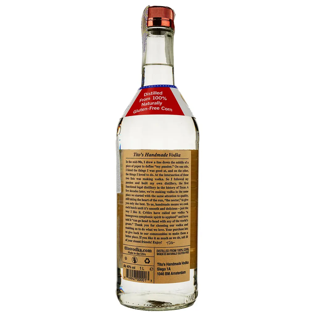 Горілка Tito's Handmade Vodka, 40%, 1 л - фото 2