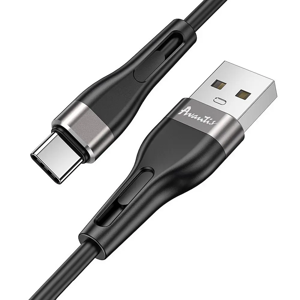 Кабель Avantis AC-81t Silicone USB – Type-C- чорний - фото 2