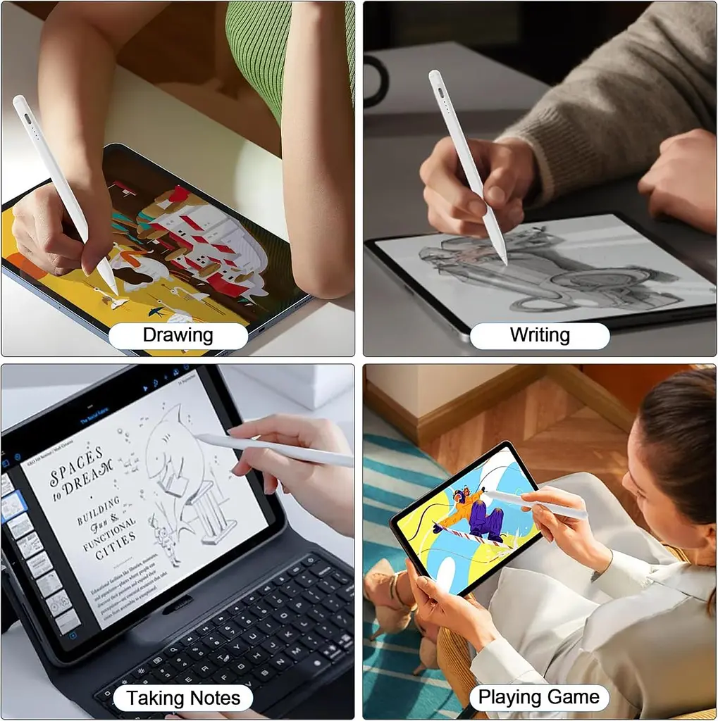 Стилус для iPad Сенсорні екрани 15 хвилин Швидке заряджання Планшетна ручка Active Stylus Pencil 2-го покоління Сумісність - фото 5