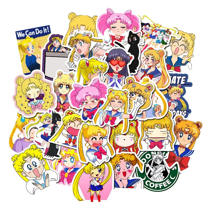 Стікерпак Сейлор Мун Набір наклейок GeekLand Sailor Moon 50 штук - фото 5