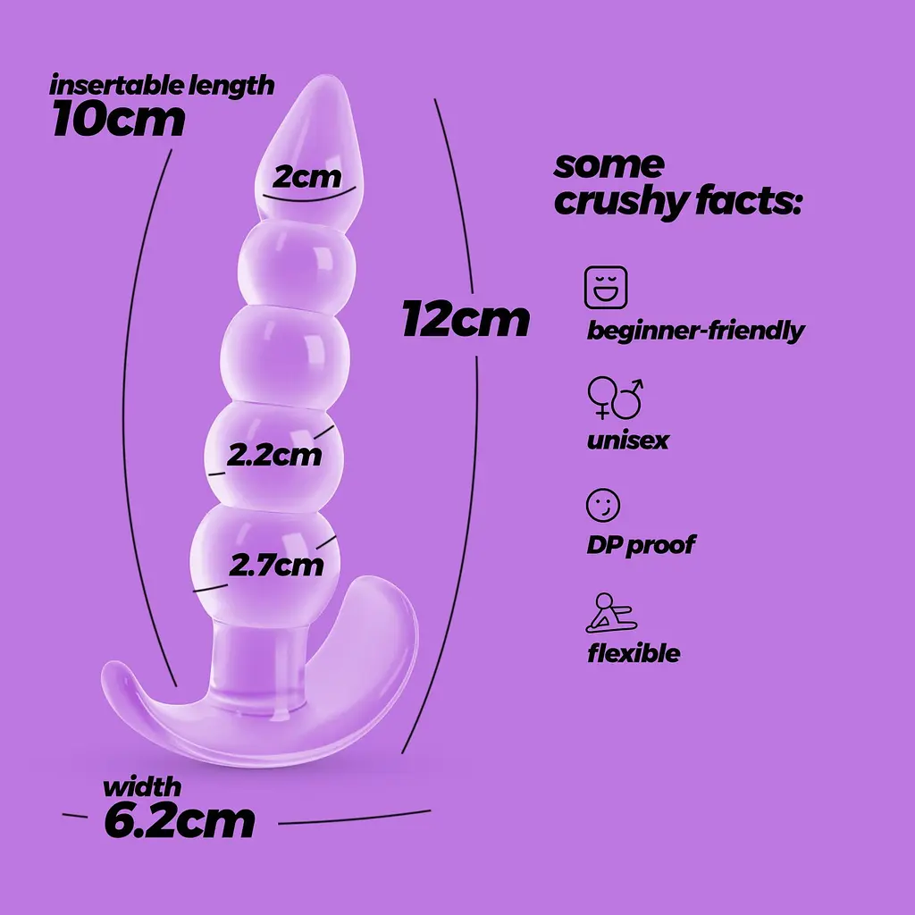 Анальна пробка Crushious Draco 12 см (фіолетовий) - фото 16