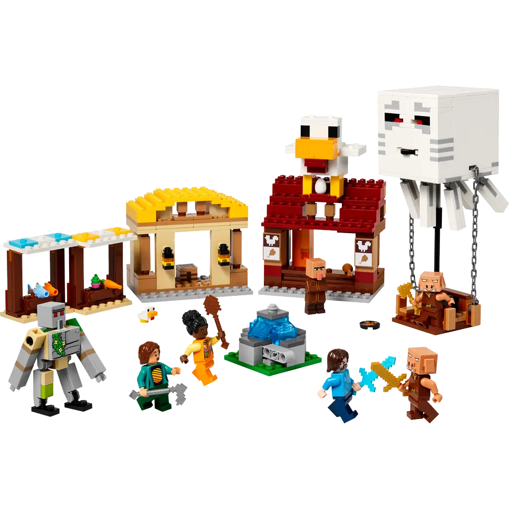 Конструктор LEGO Minecraft Напад на село з повітряною кулею Ґаст 555 деталей (21273) - фото 3