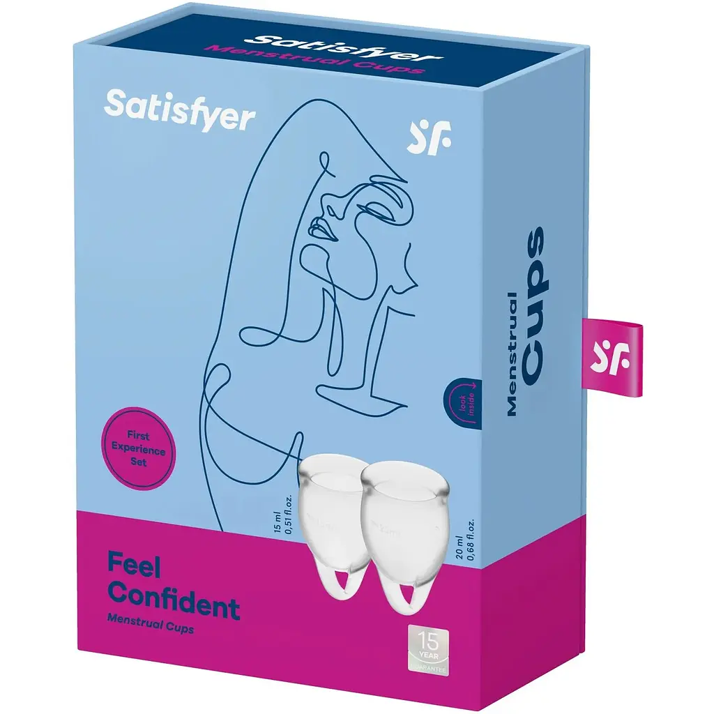 Набір менструальних чаш Satisfyer Feel Confident (Transparent) - фото 4