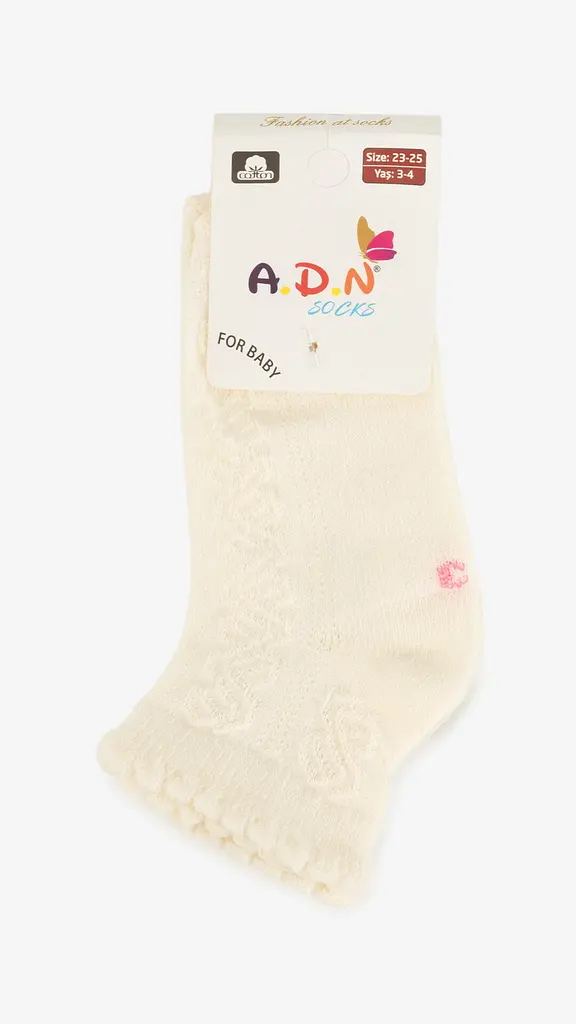 Шкарпетки для дівчинки ADN Kids 1307 80-92 см Молочний (2000999220463) - фото 4