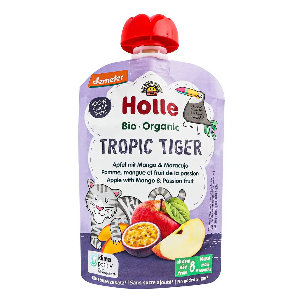 Пюре Holle Tropic Tiger, з яблуком, манго та маракуєю, 100 г - фото 2