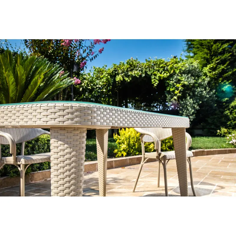 Стіл Tilia Osaka 90x150 см з зовнішнім склом кавовий (00-00010059) - фото 4