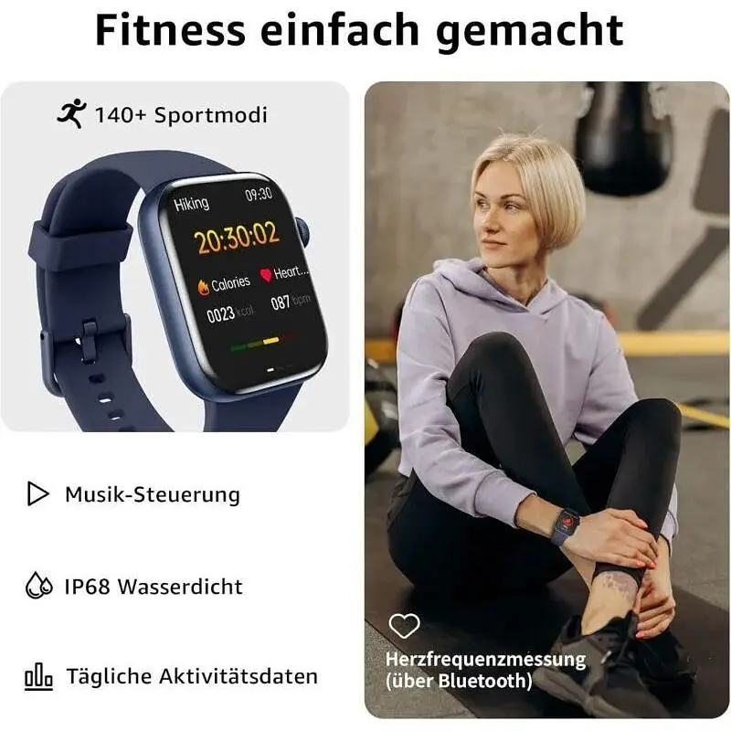 Смарт-годинник AcclaFit P5 Smart Watch 1.85 Inch LCD Phone Function Blue - фото 2