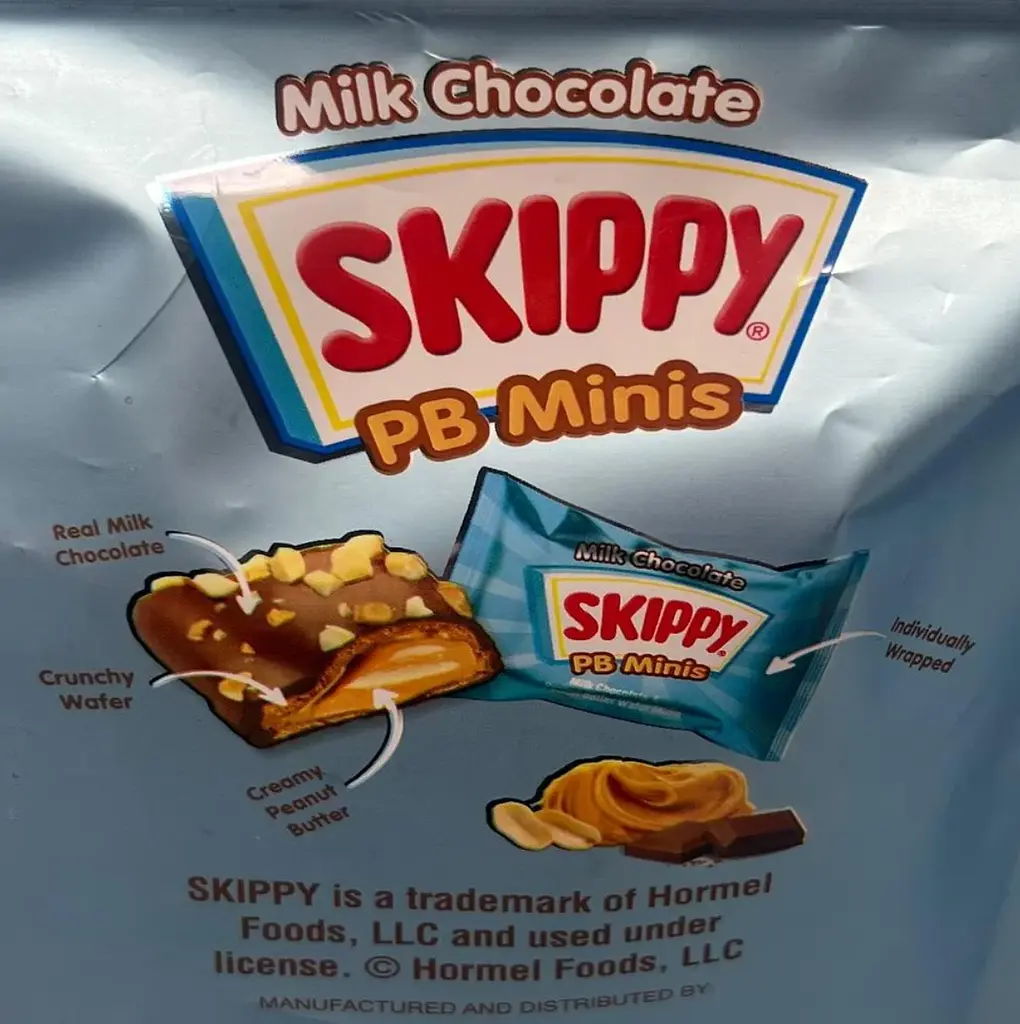 Цукерки Skippy PB Minis Milk Chocolate & Peanut Butter Snacks 141г - фото 6